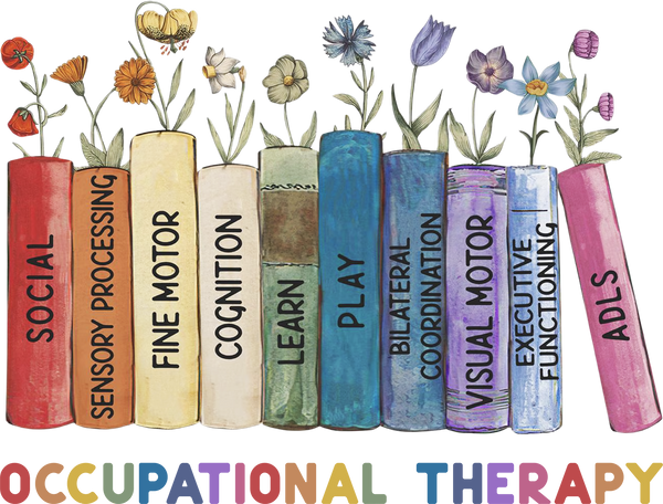 Occupational Therapy Floral Books - Career Ready to Press DTF Transfers