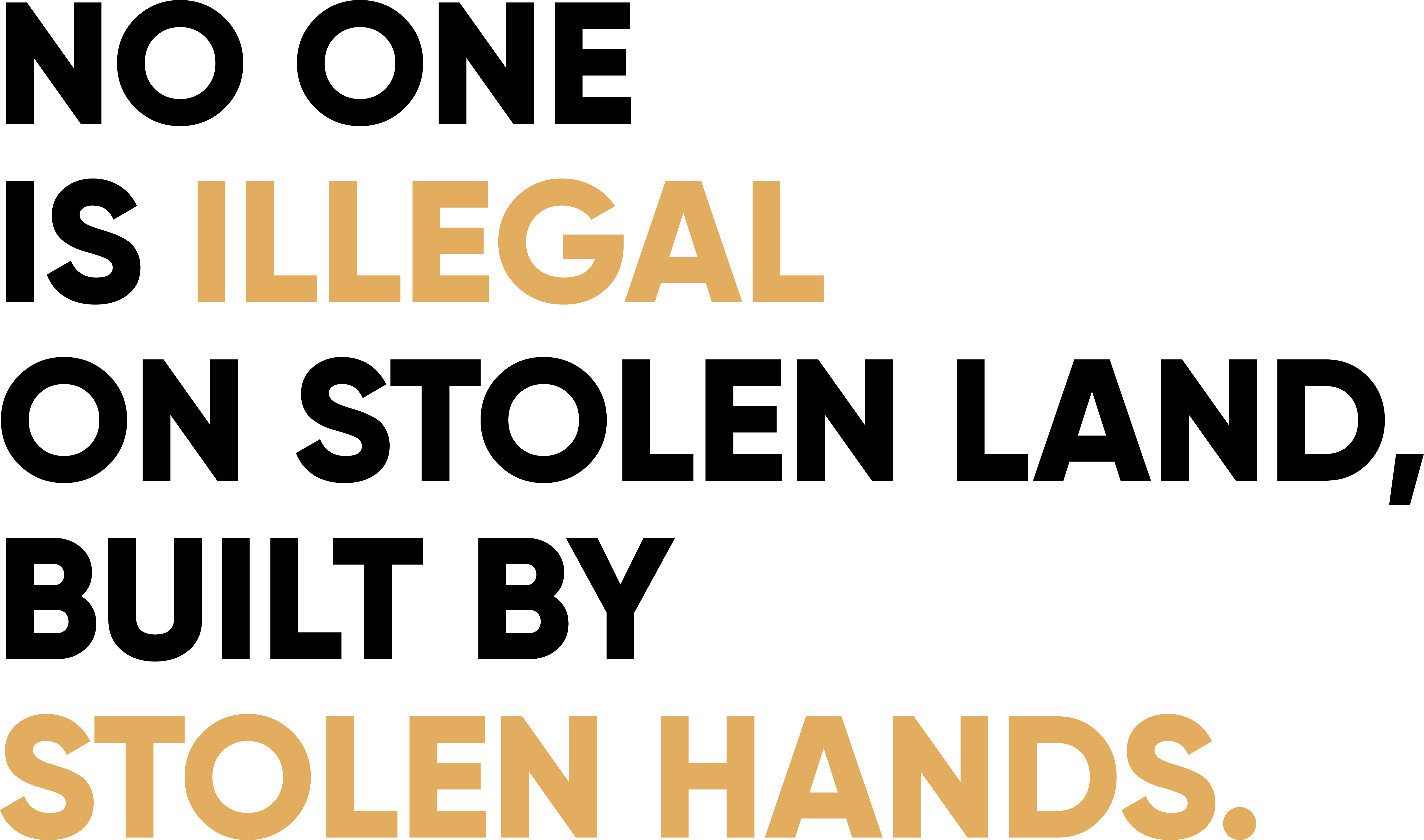 No One Is Illegal on Stolen Land Political Statement - Political Ready to Press DTF Transfers
