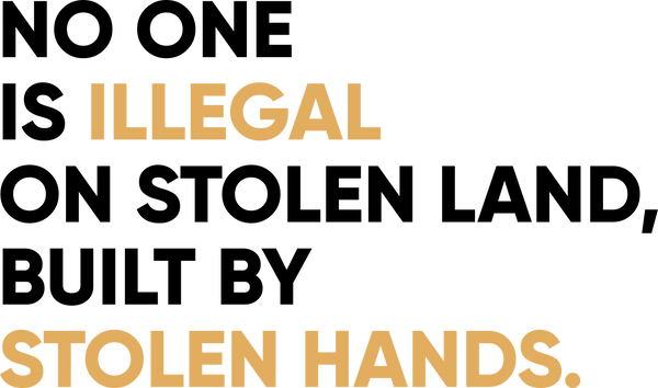 No One Is Illegal on Stolen Land Political Statement - Political Ready to Press DTF Transfers