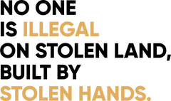 No One Is Illegal on Stolen Land Political Statement - Political Ready to Press DTF Transfers