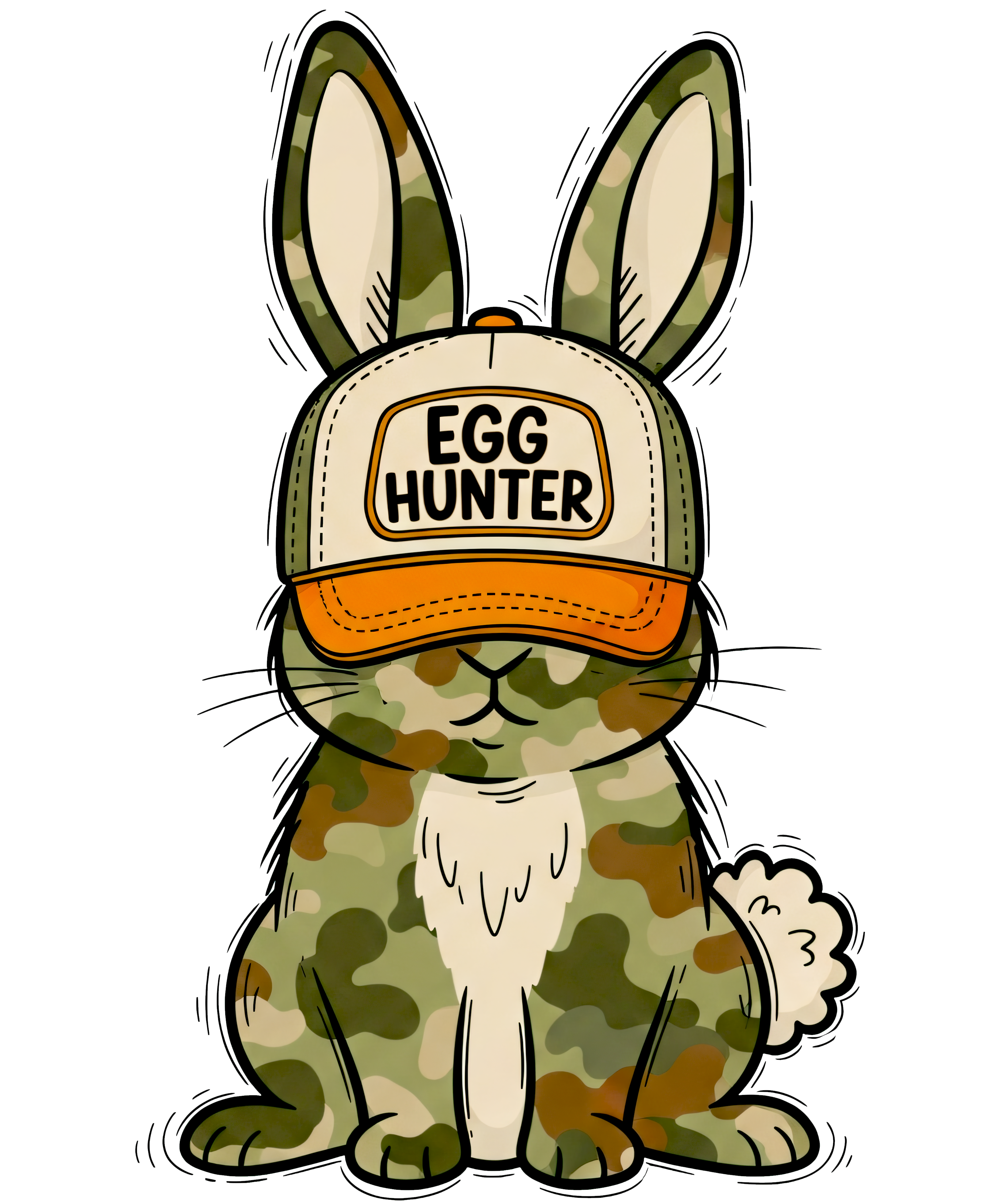 Egg Hunter Bunny Hat - Easter Ready to Press DTF Transfer