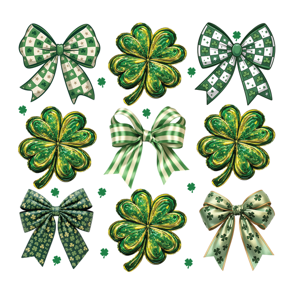Shamrock Bow & Clover Bundle - St. Patrick’s Day Ready to Press DTF Transfer
