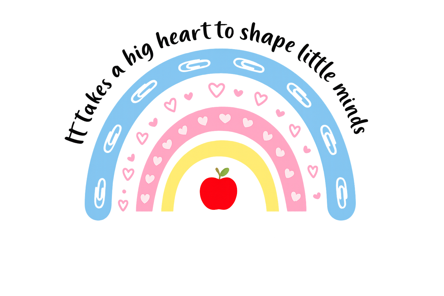Pastel Teacher Rainbow Quote Design - Teacher Ready to Press DTF Transfer