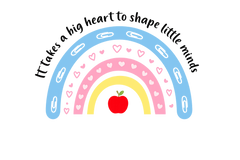 Pastel Teacher Rainbow Quote Design - Teacher Ready to Press DTF Transfer