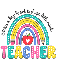 Colorful Polka Dot Teacher Rainbow with Apple – Teacher Ready to Press DTF Transfer