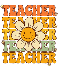 Retro Smiley Daisy Teacher Design – Teacher Ready to Press DTF Transfer