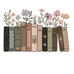 Floral Bookshelf Teacher Design – Teacher Ready to Press DTF Transfer