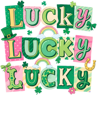 Lucky Lucky Lucky Rainbow & Shamrock Graphic – St. Patrick’s Day Ready to Press DTF Transfer