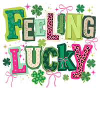 Girly Pink Bow Feeling Lucky Graphic – St. Patrick’s Day Ready to Press DTF Transfer
