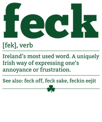 Feck Irish Definition Typography Design – St. Patrick’s Day Ready to Press DTF Transfer