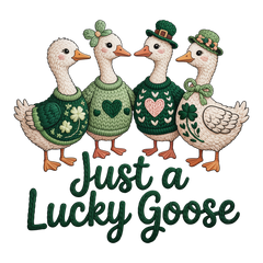 Just a Lucky Goose Duck Design – St. Patrick’s Day Ready to Press DTF Transfer