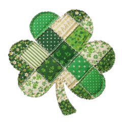 Patchwork Shamrock Clover Design – St Patricks Day Ready to Press DTF Transfer