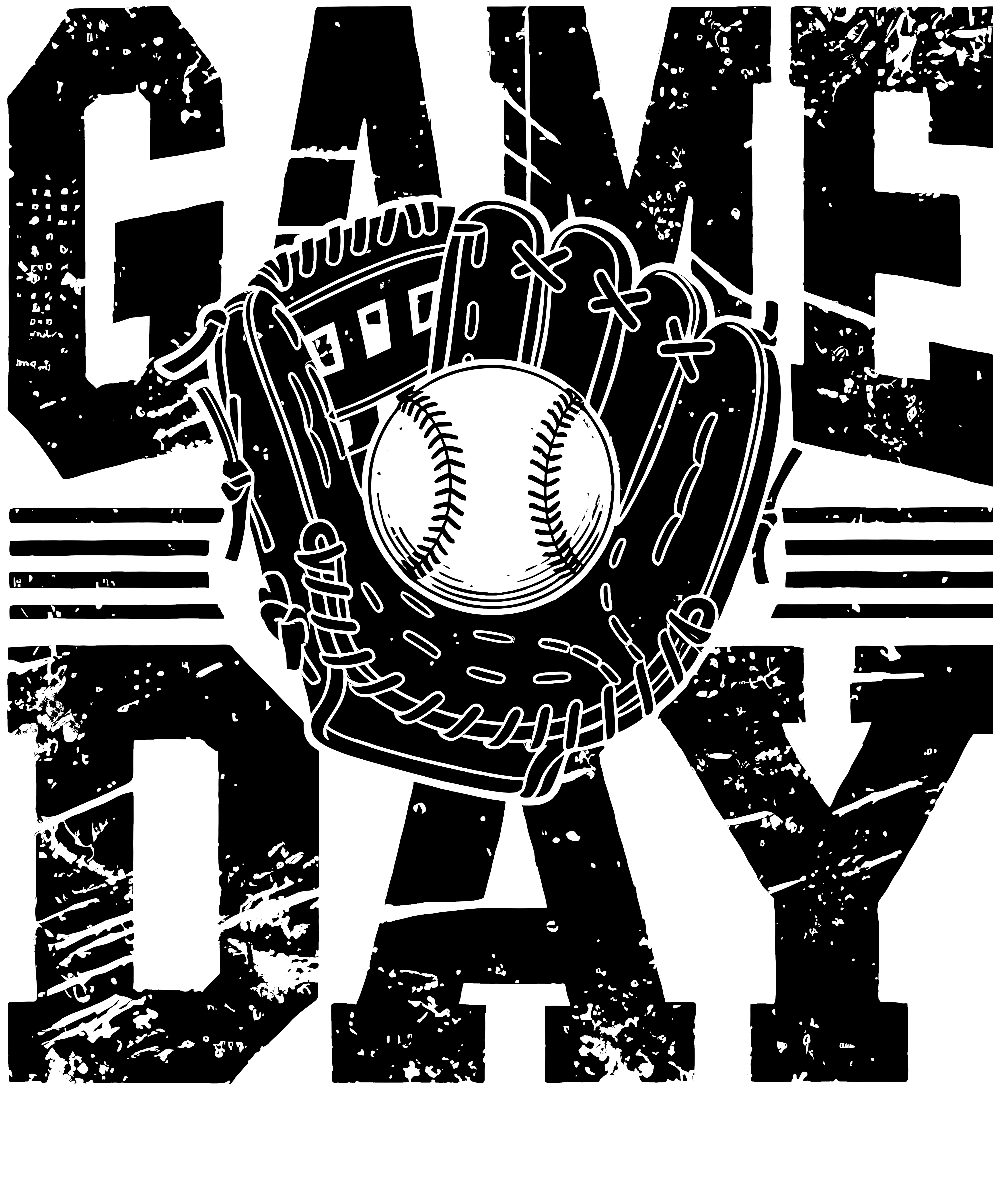 Baseball Game Day Bow Design – Game Day Ready to Press DTF Transfer