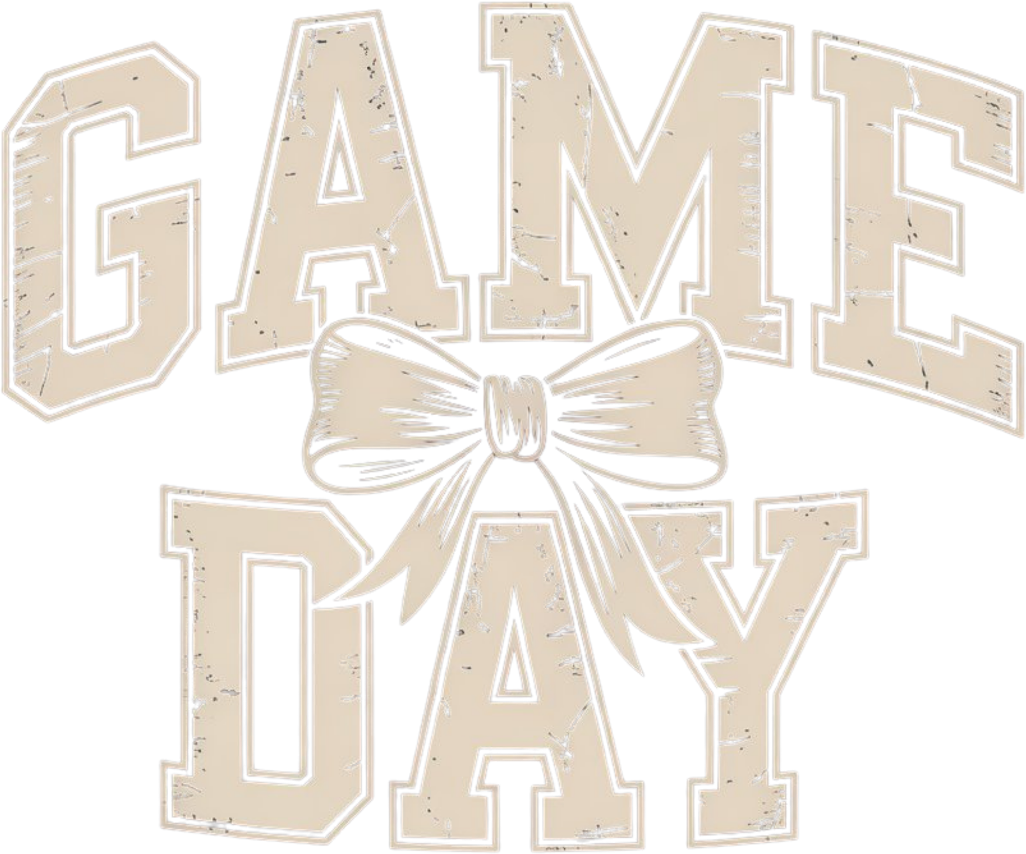 Game Day Baseball Bow Design – Game Day Ready to Press DTF Transfer