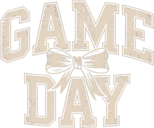 Game Day Baseball Bow Design – Game Day Ready to Press DTF Transfer