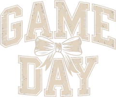 Game Day Baseball Bow Design – Game Day Ready to Press DTF Transfer