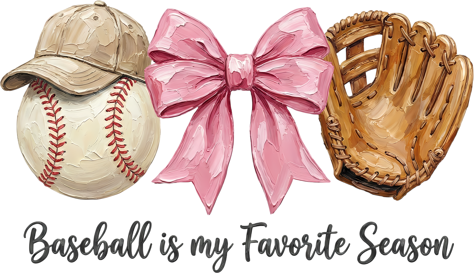 Baseball Is My Favorite Season Bow Design – Game Day Ready to Press DTF Transfer