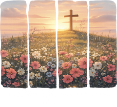 Floral Cross Faith Design – Religious Ready to Press DTF Transfer