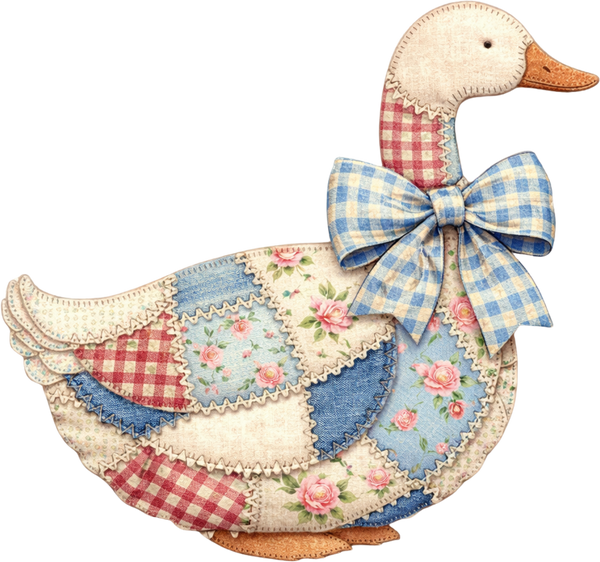 Grandmacore Patchwork Goose - Easter Ready to Press DTF Transfer