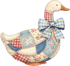 Grandmacore Patchwork Goose - Easter Ready to Press DTF Transfer