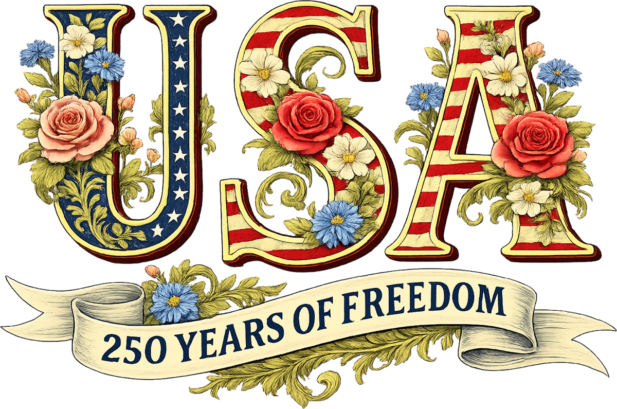 USA 250 Years of Freedom - 4th of July Ready to Press DTF Transfer