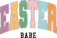 Retro Colorful Easter Typography Design – Easter Ready to Press DTF Transfer