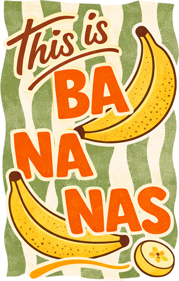 This Is Ba Na Nas Funny Banana Pun Retro Summer Graphic – Summer Ready to Press DTF Transfer