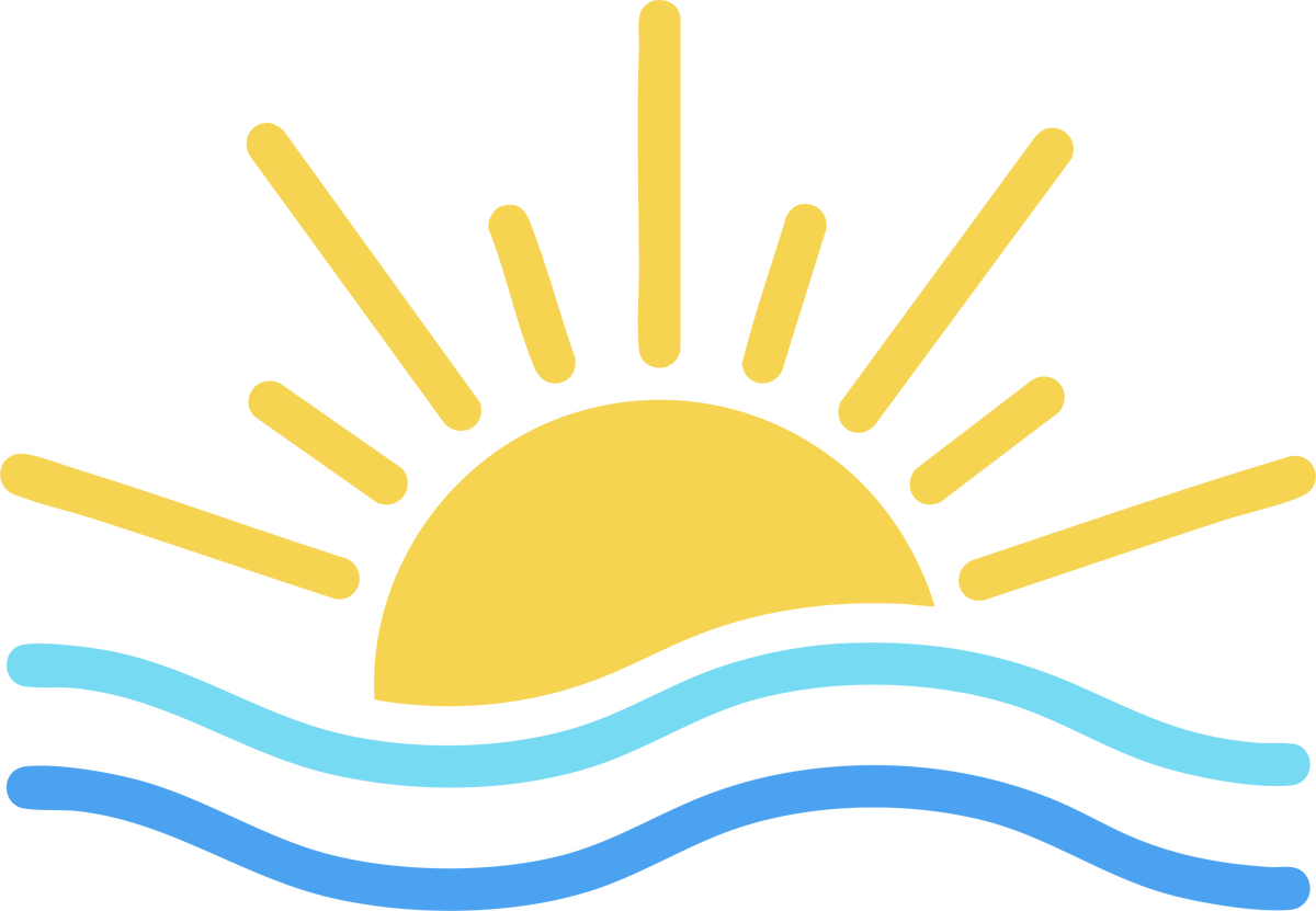 Minimalist Sunrise Ocean Waves Coastal Beach Summer Icon Graphic – Summer Ready to Press DTF Transfer