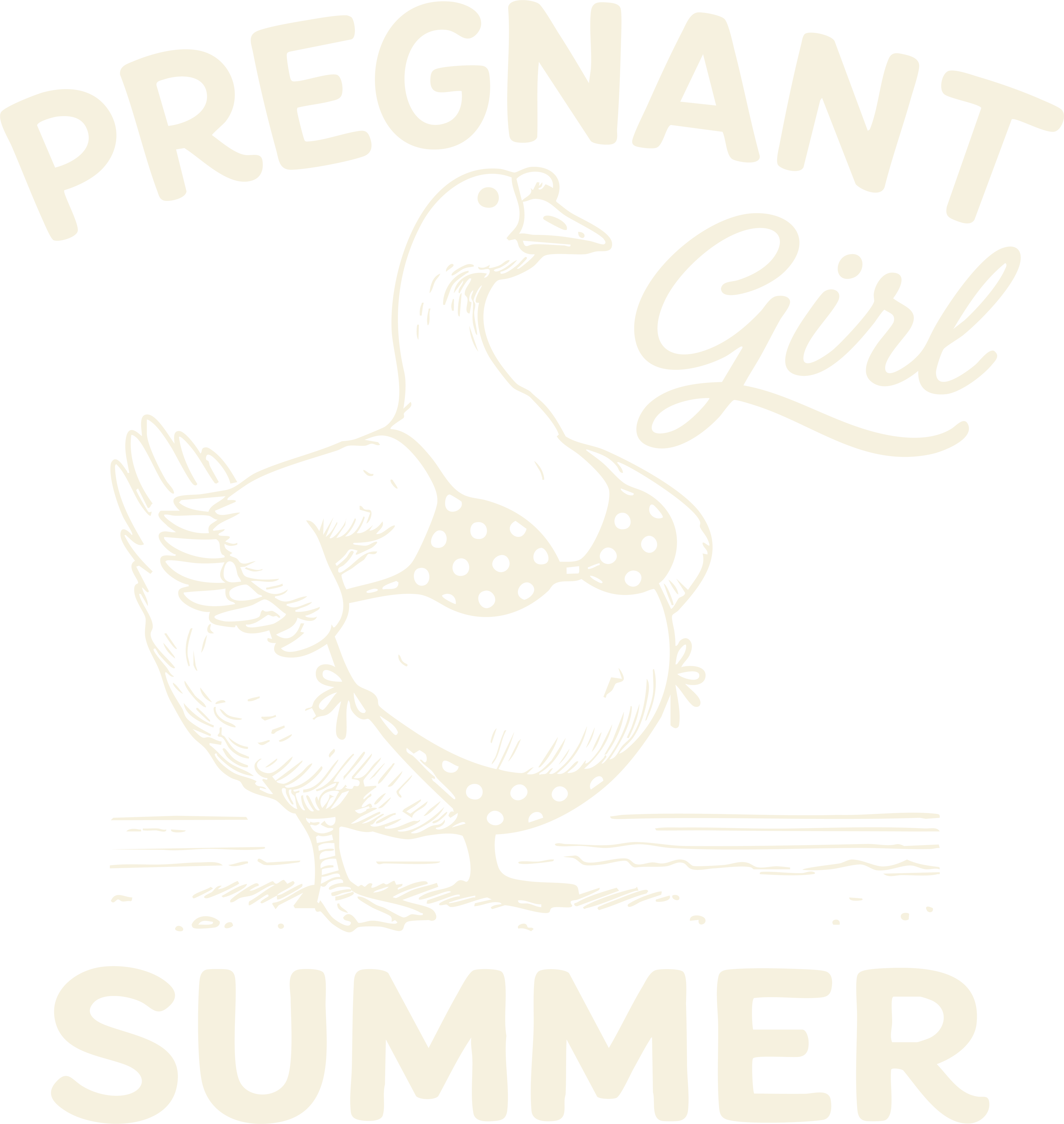 Pregnant Girl Goose Funny Summer Beach Bikini Graphic – Summer Ready to Press DTF Transfer