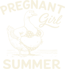 Pregnant Girl Goose Funny Summer Beach Bikini Graphic – Summer Ready to Press DTF Transfer