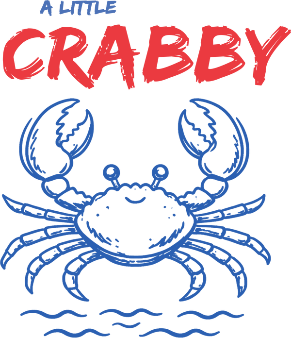 Cute A Little Crabby Funny Beach Crab Summer Graphic – Summer Ready to Press DTF Transfer