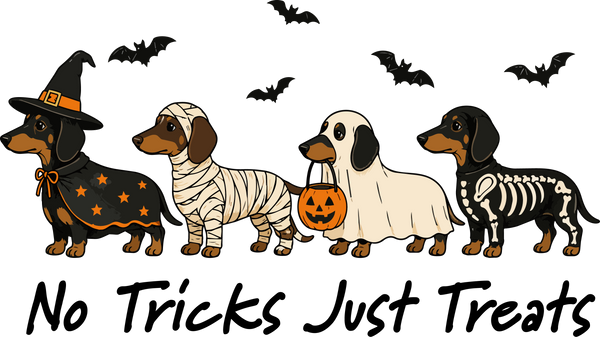 Halloween Dachshund Costume Bundle – Halloween Ready to Press DTF Transfer