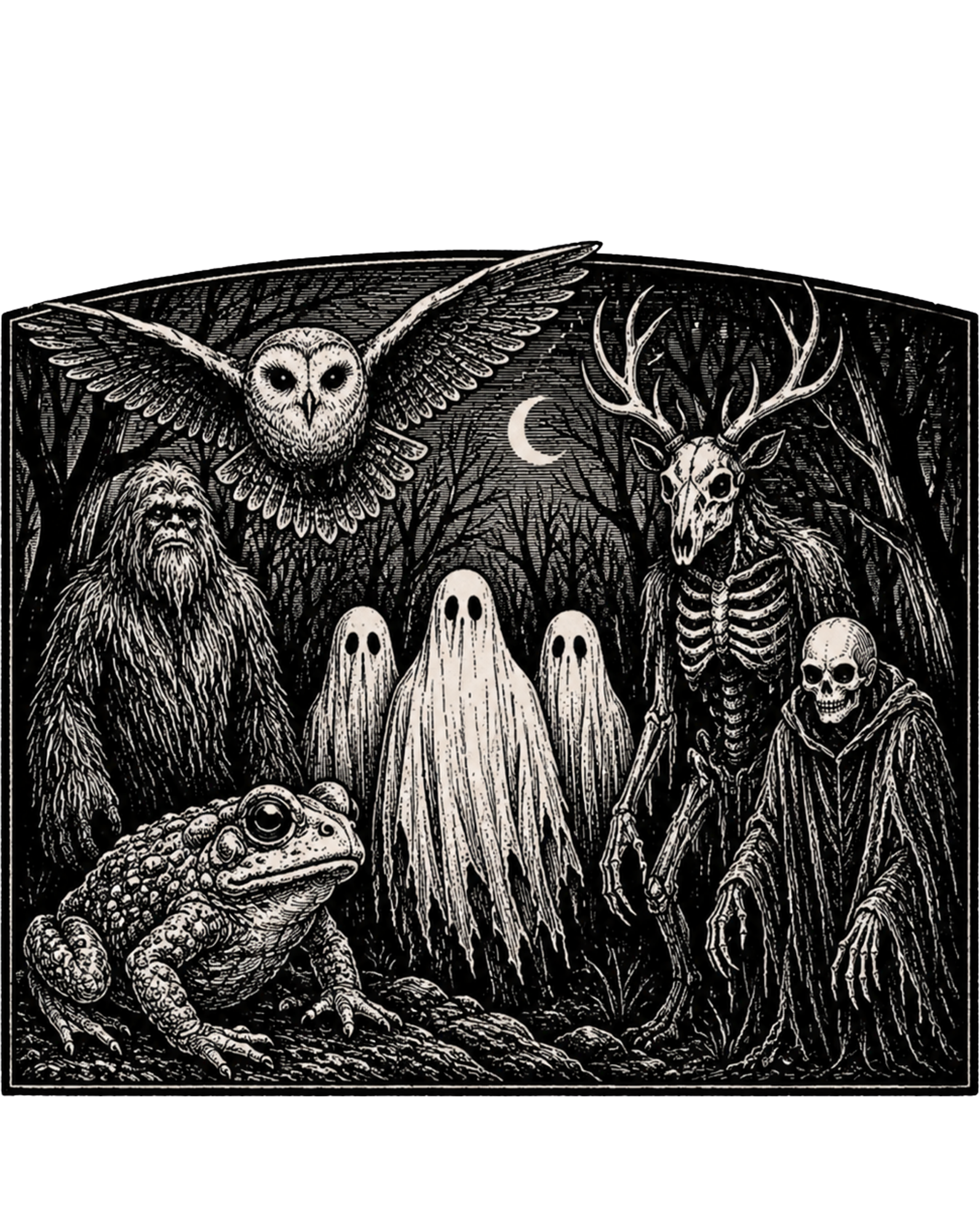 Protect Our National Parks Bigfoot And Ghosts – Halloween Ready to Press DTF Transfer