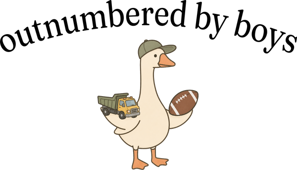 Outnumbered By Boys Goose With Truck And Football – Family Ready to Press DTF Transfer