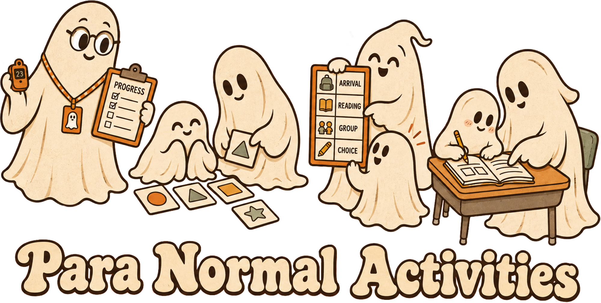 Para Normal Activities Teacher Ghosts – Halloween Ready to Press DTF Transfer