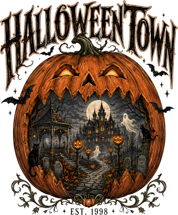 Halloweentown Est 1998 Pumpkin – Halloween Ready to Press DTF Transfer