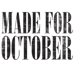 Made For October Distressed Text – Fall Ready to Press DTF Transfer