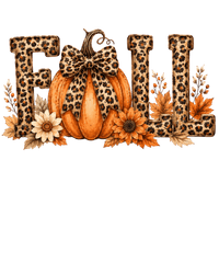 Leopard Print Fall Letters with Pumpkin and Sunflowers – Fall Ready to Press DTF Transfer