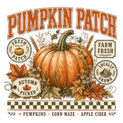 Retro Pumpkin Patch Farm Fresh – Fall Ready to Press DTF Transfer