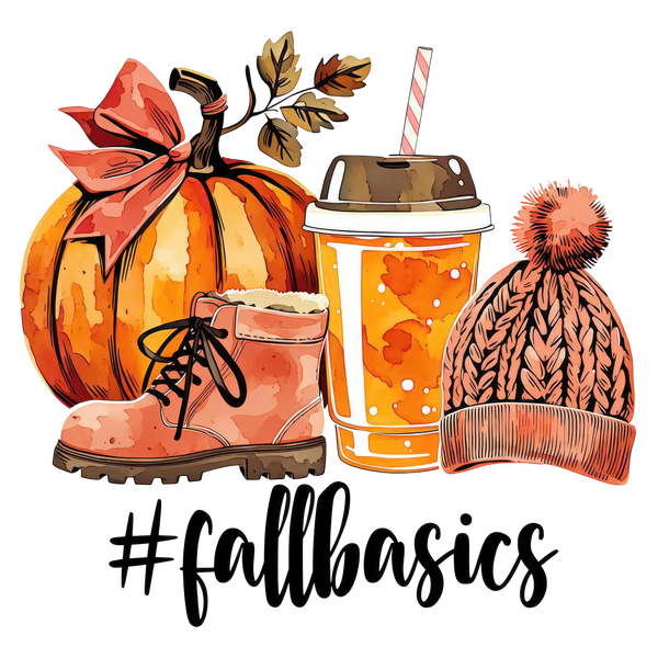 #FallBasics Pumpkin Latte Boots and Beanie – Fall Ready to Press DTF Transfer