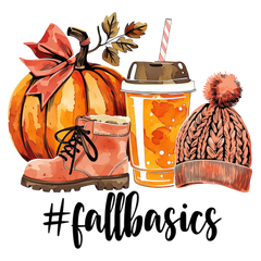 #FallBasics Pumpkin Latte Boots and Beanie – Fall Ready to Press DTF Transfer