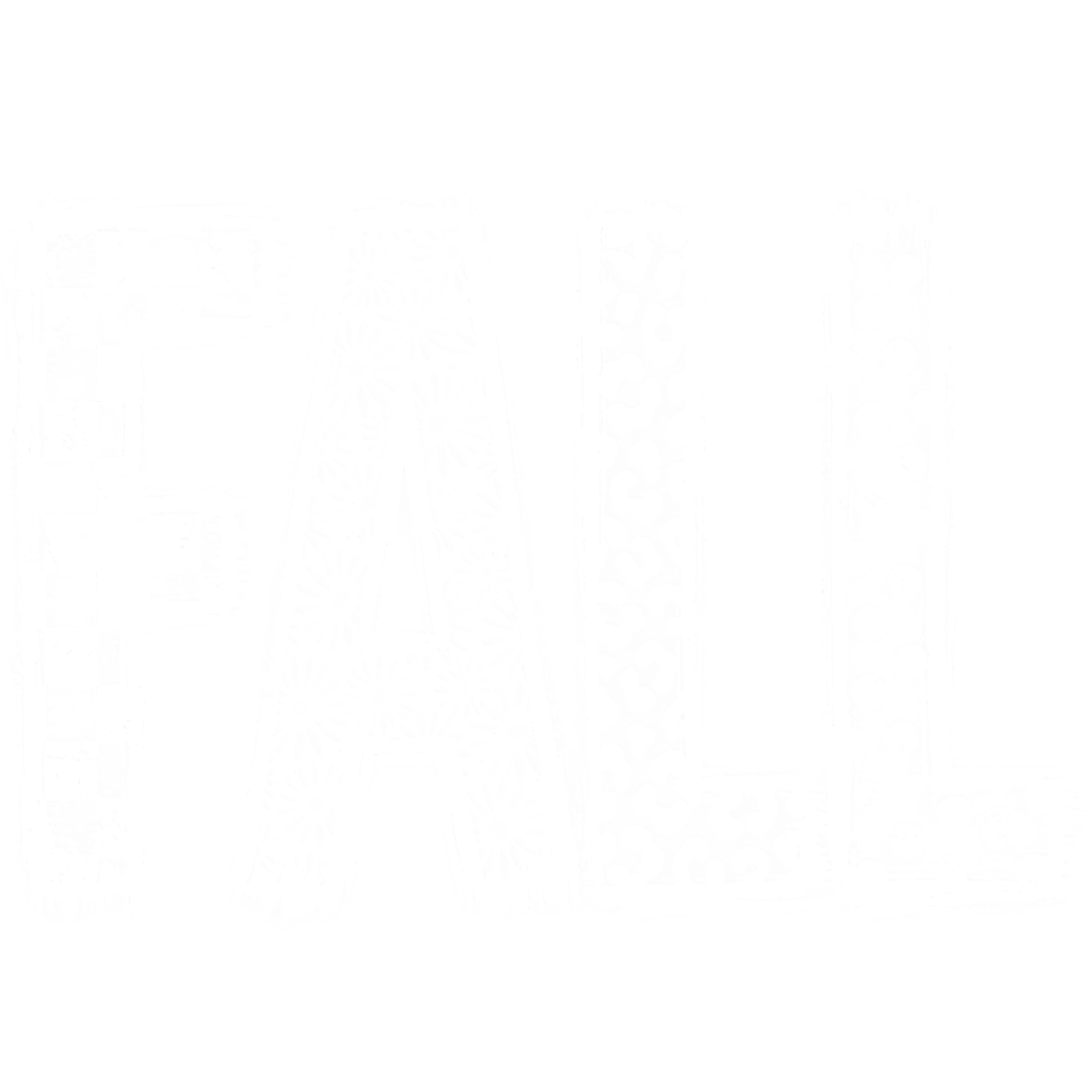 White Patterned Fall Letters – Fall Ready to Press DTF Transfer