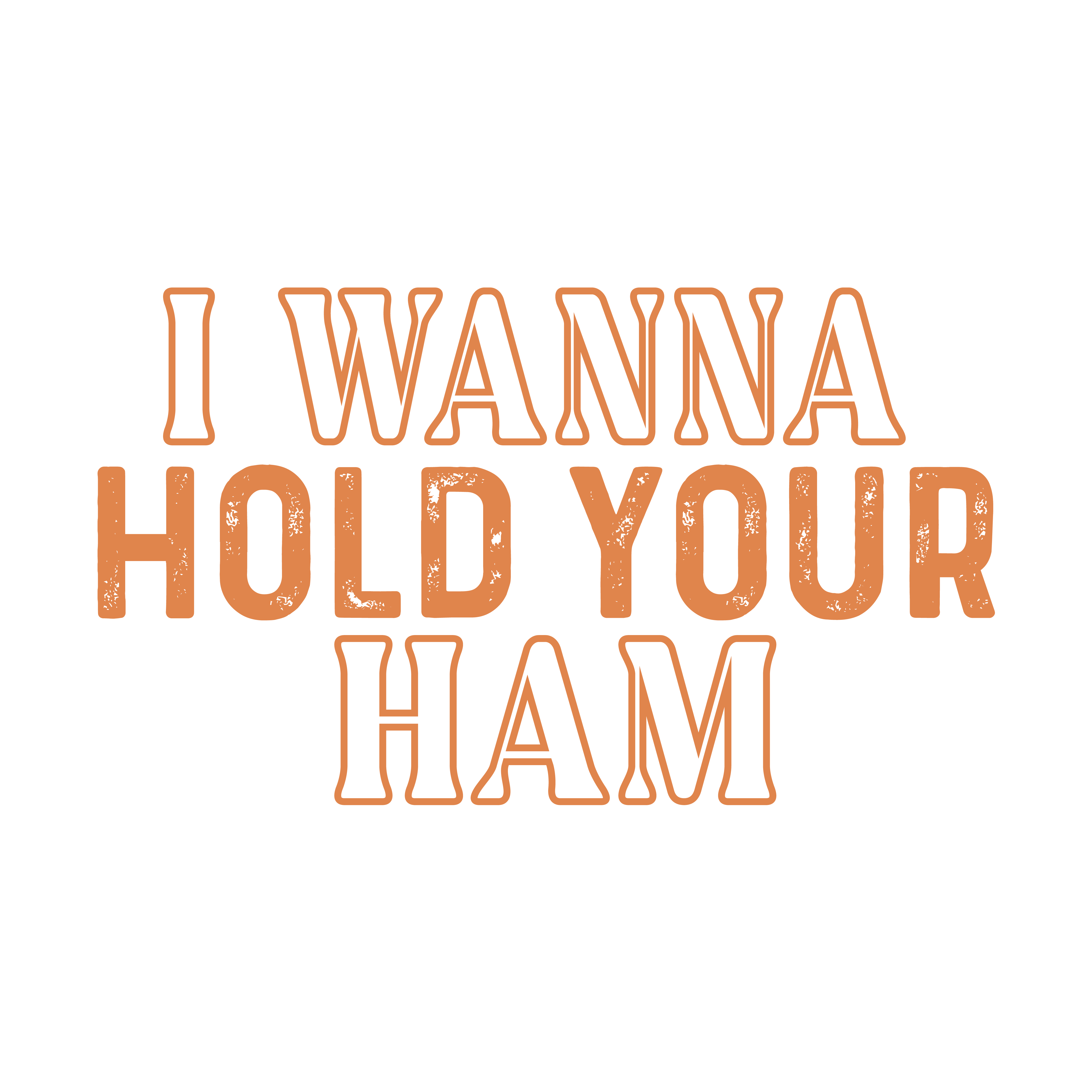 I Wanna Hold Your Ham – Thanksgiving Ready to Press DTF Transfer