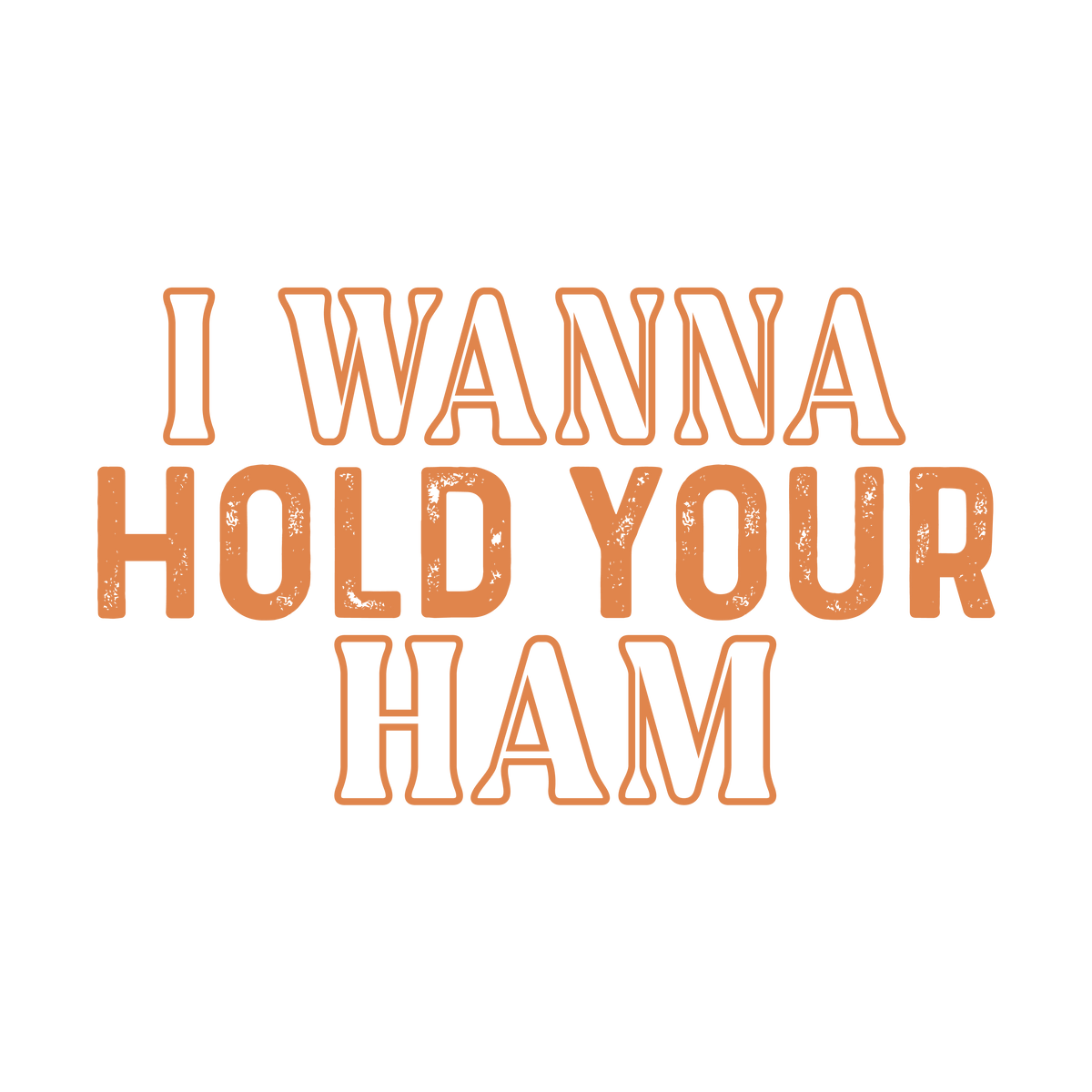 I Wanna Hold Your Ham – Thanksgiving Ready to Press DTF Transfer
