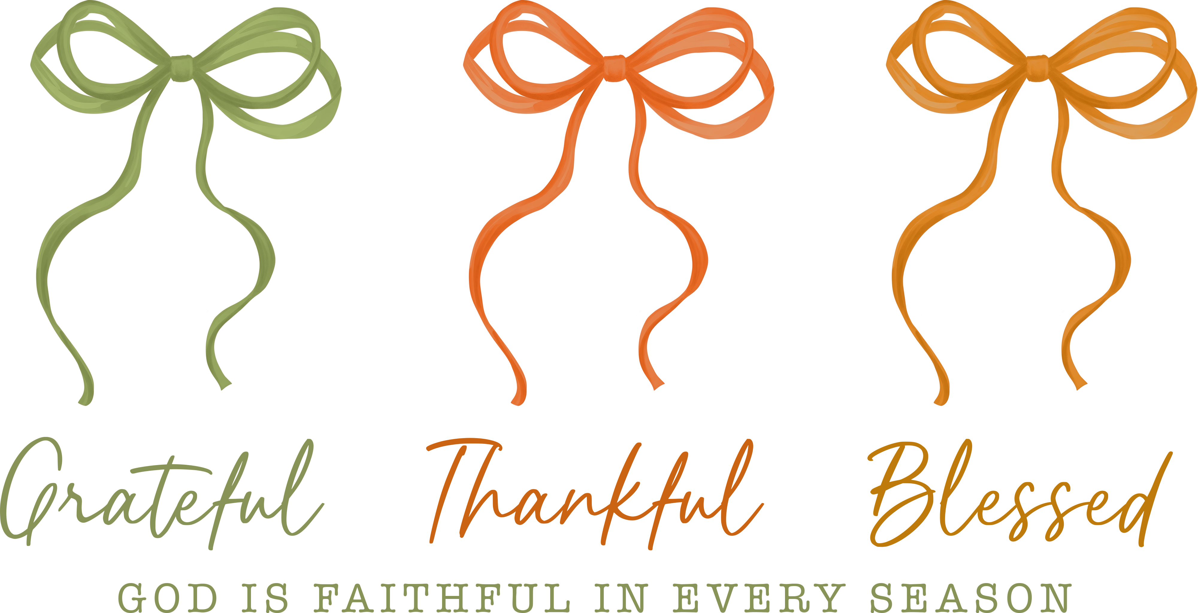 Grateful Thankful Blessed Fall Quote - Ready to Press DTF Transfer