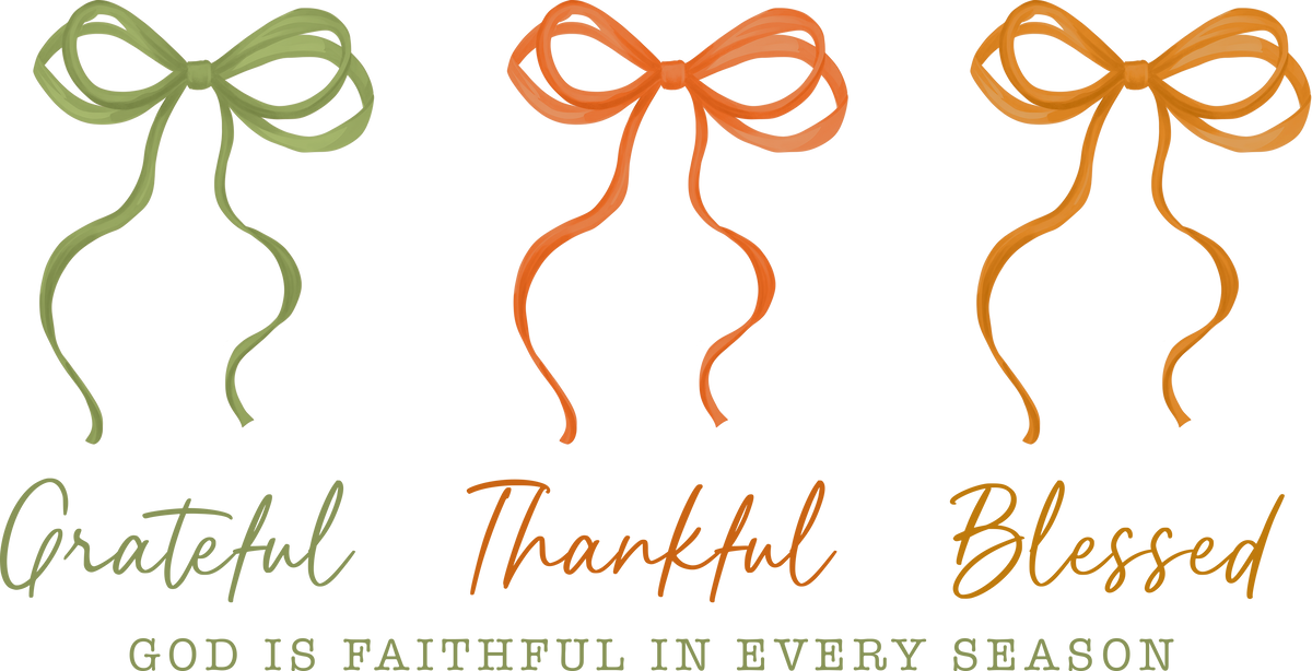 Grateful Thankful Blessed Fall Quote - Ready to Press DTF Transfer