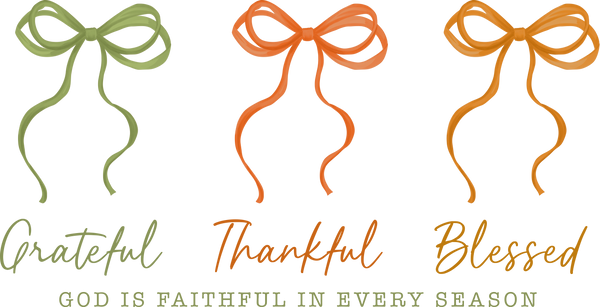 Grateful Thankful Blessed Fall Quote - Ready to Press DTF Transfer