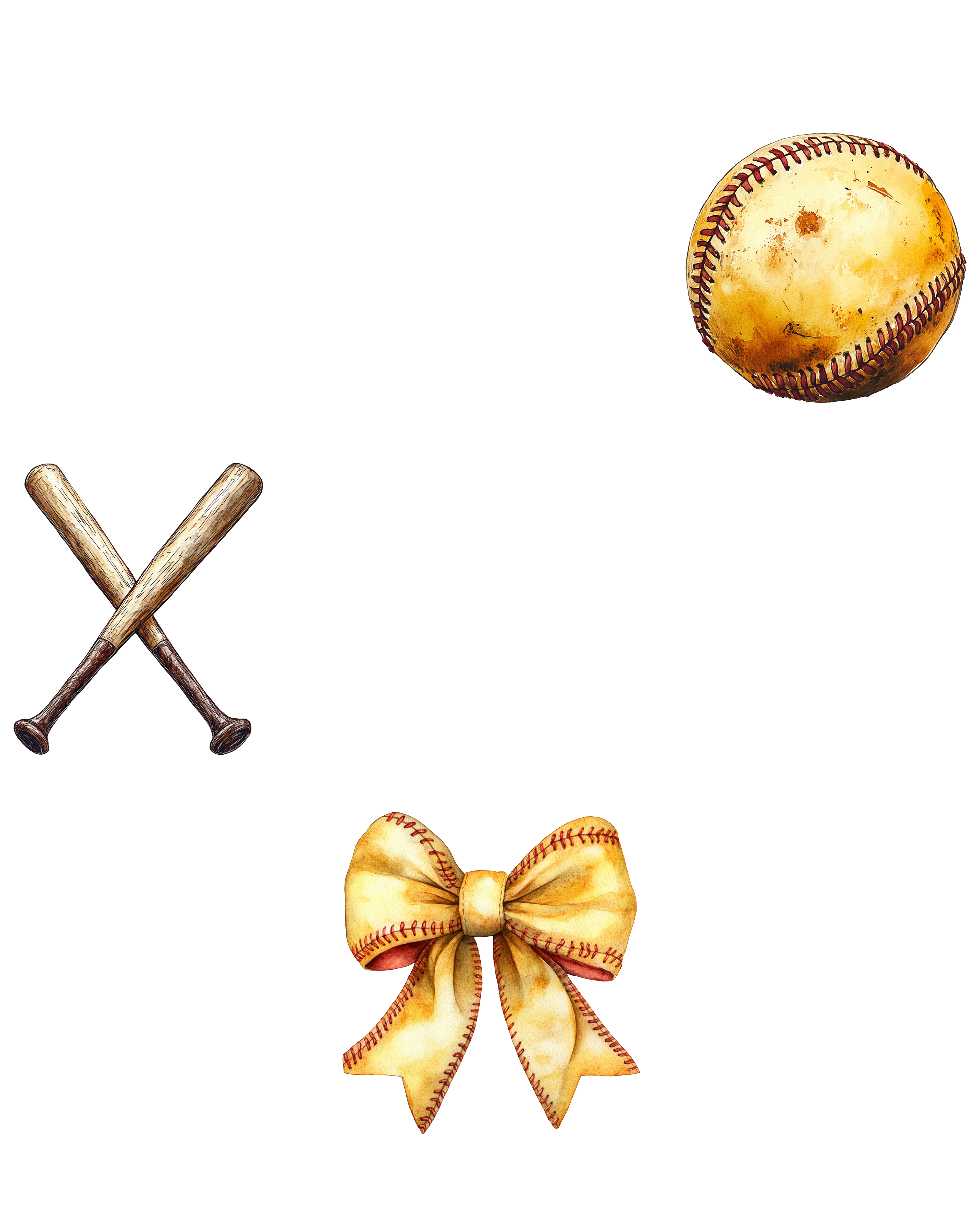 Baseball Game Day Bow – Cute Vintage Softball Ready to Press DTF Transfer