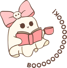 Booook Ghost – Cute Reading GhosT Ready to Press DTF Transfer