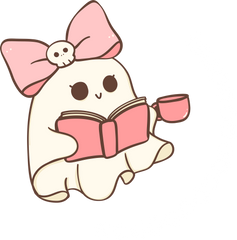 Booook Ghost – Cute Reading GhosT Ready to Press DTF Transfer